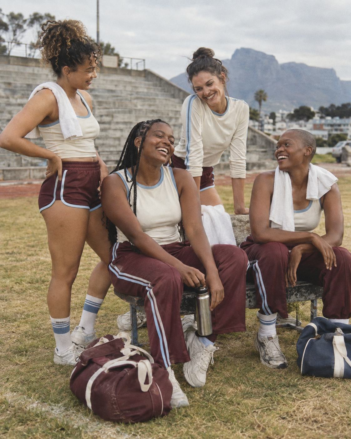 DRAFT club members relaxing together after field training